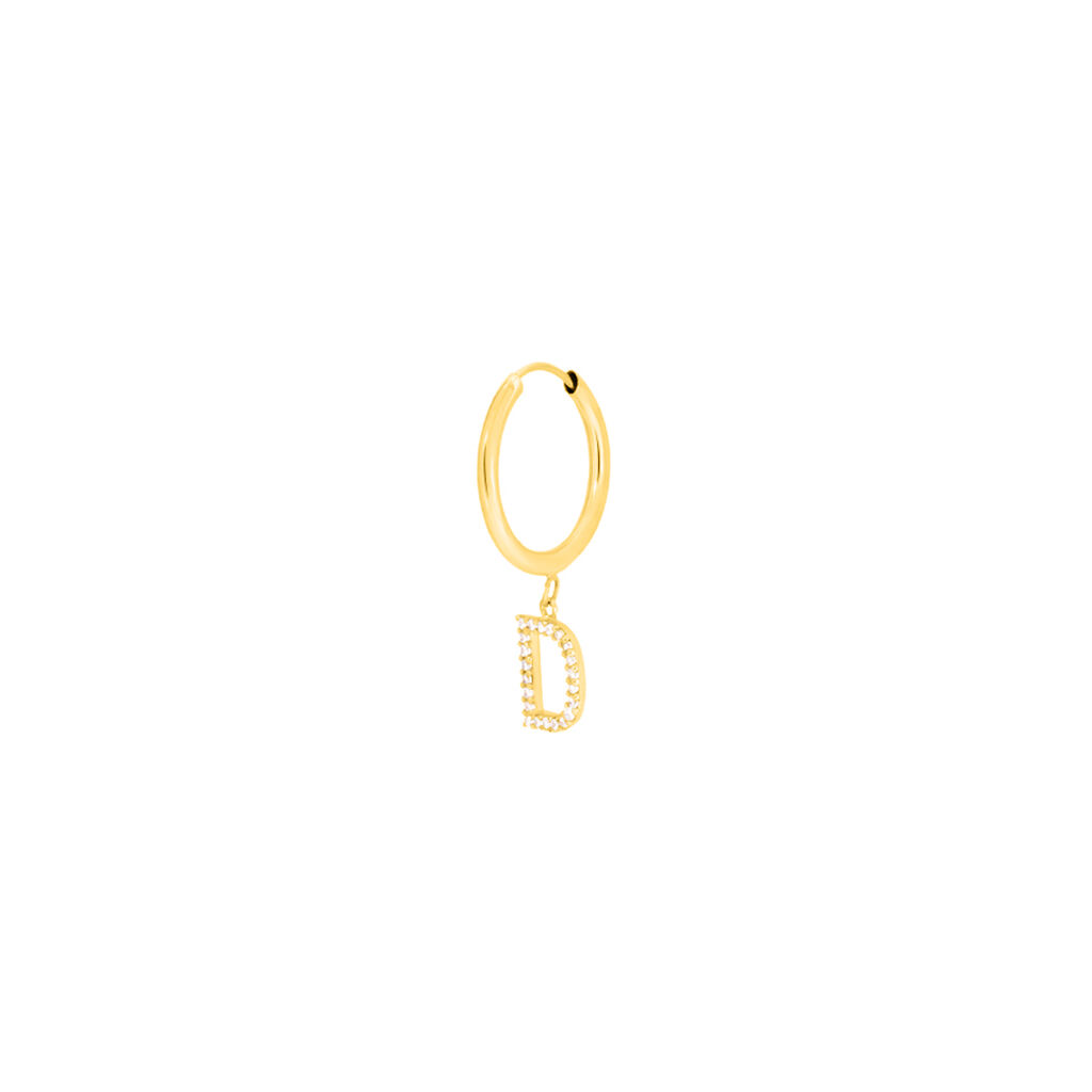 Mono Orecchino A Cerchio Toujours Oro Giallo Cubic Zirconia - Mono Orecchino Donna | Stroili