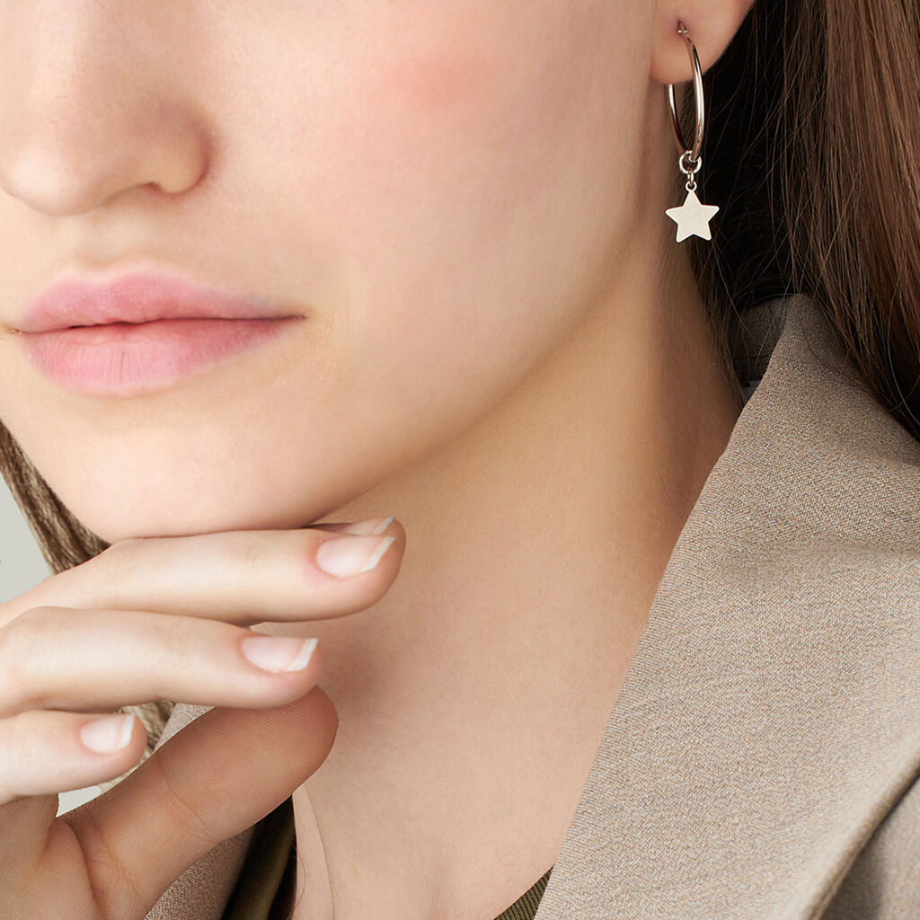 Orecchini A Cerchio Silver Collection Argento Rodiato - Orecchini a Cerchio Donna | Stroili