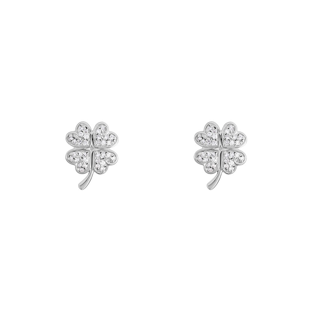 Orecchini Lobo Sophia Oro Bianco Diamante - Orecchini a Lobo Donna | Stroili