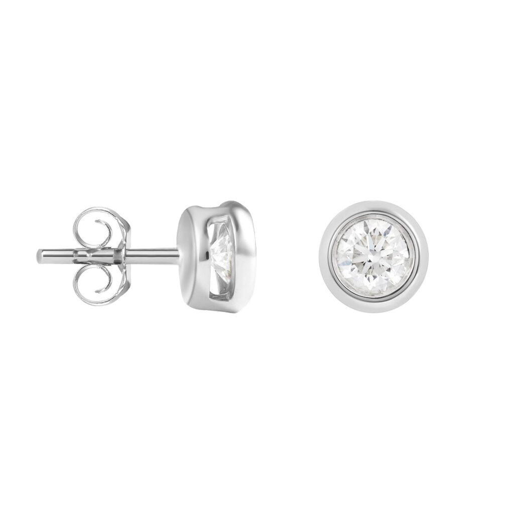 Orecchini Lobo Punto Luce Grace Oro Bianco Diamante - Orecchini a Lobo Donna | Stroili