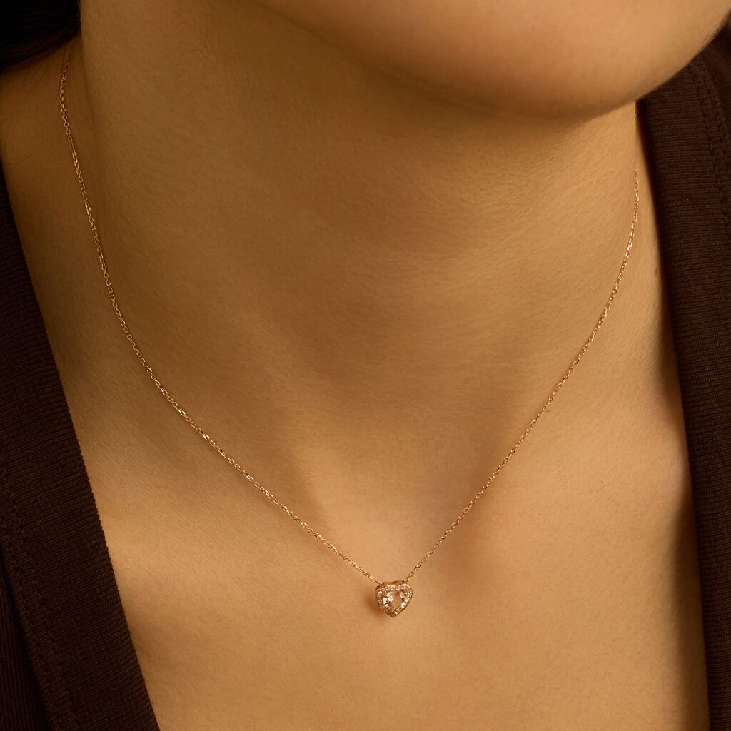 Collana Jasmine Oro Rosa Morganite Diamante