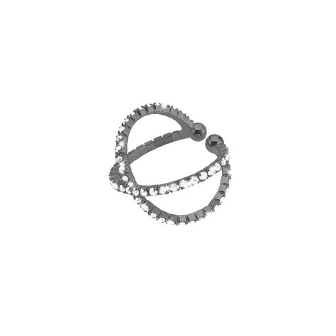 Anello in metallo rodiato e cristalli - Anelli Donna | Stroili