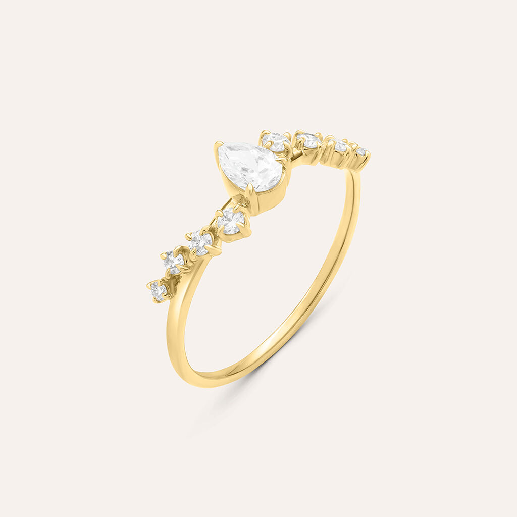 Anello Fantasia Diamade Glam Oro Giallo Diamante Lab-Grown - Anelli con Pietre Donna | Stroili