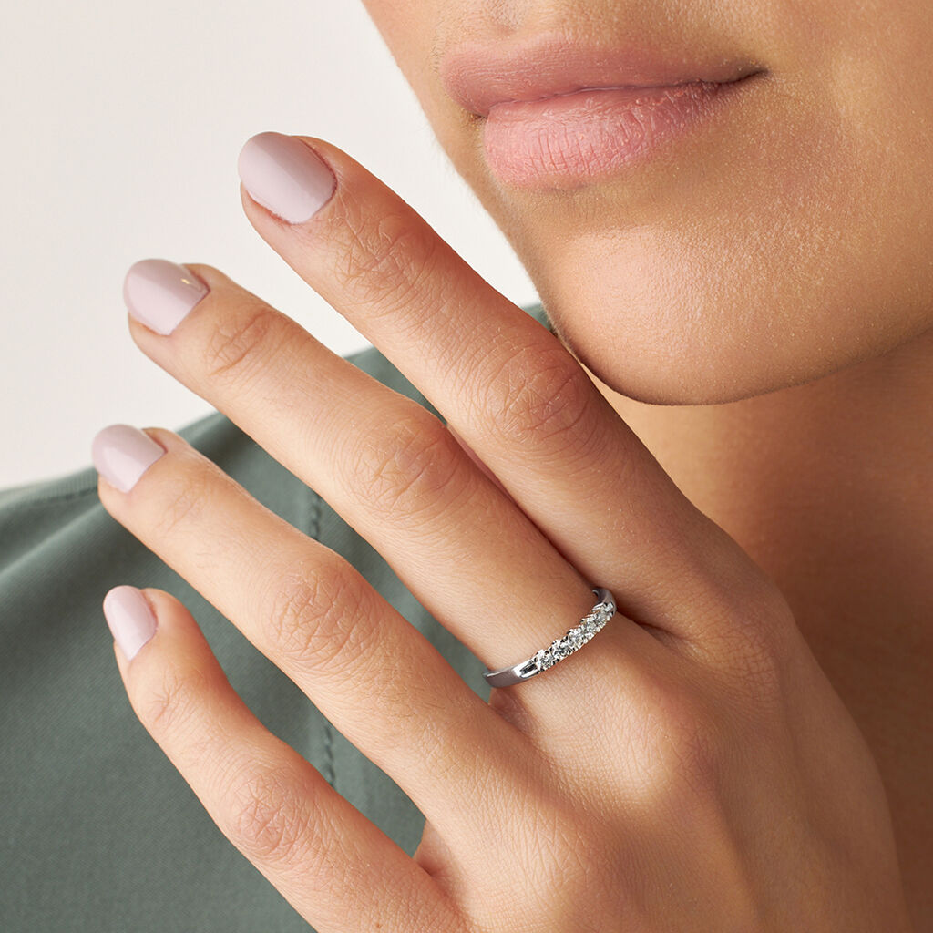 Anello Riviere Firmamenti Oro Bianco Diamante - Anelli Riviere Donna | Stroili