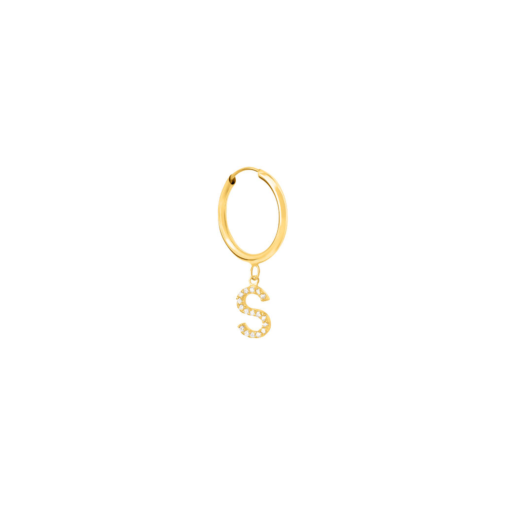 Mono Orecchino A Cerchio Toujours Oro Giallo Cubic Zirconia - Mono Orecchino Donna | Stroili