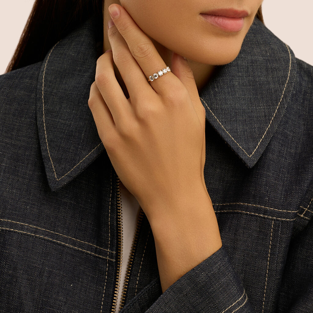 Anello Riviere Claire Oro Giallo Cubic Zirconia