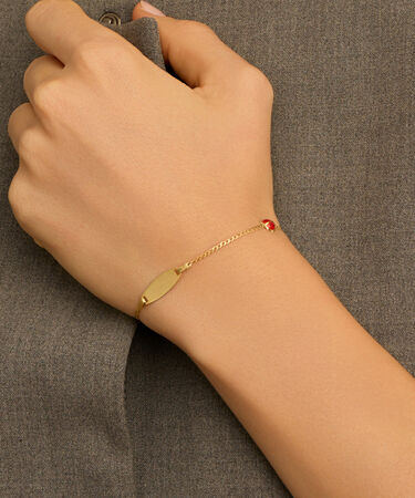Bracciale Con Targhetta Holy Oro Giallo