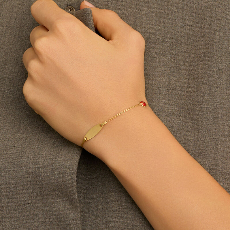 Bracciale Con Targhetta Holy Oro Giallo - Bracciali con Incisione Bambino | Stroili