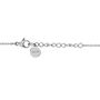 Collana Quadrifoglio in acciaio rodiato e strass