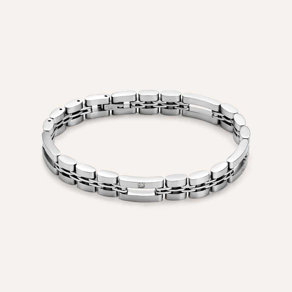 Bracciale Man Code Acciaio Cubic Zirconia