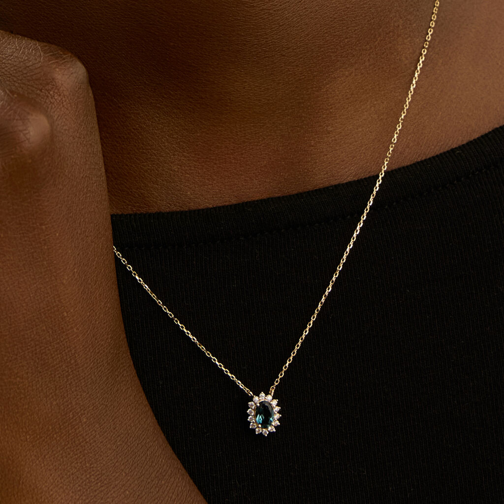 Collana Amélie Oro Giallo Topazio Cubic Zirconia