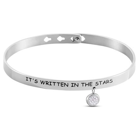 Bangle Lady Message Acciaio Destiny e Cristalli - Bracciali Donna | Stroili