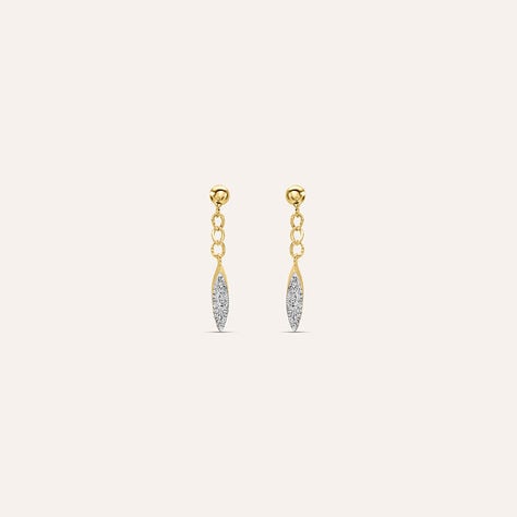 Orecchini Pendenti Crystal Gold Oro Giallo Cristallo - Orecchini Pendenti Donna | Stroili