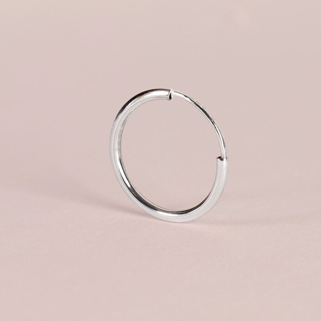 Orecchini A Cerchio Toujours Oro Bianco - Orecchini a Cerchio Donna | Stroili