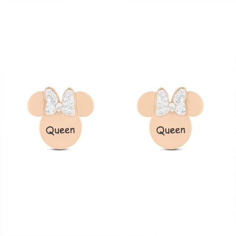 Orecchini Lobo Mickey Mouse & Friends Acciaio Rosa Cristallo - Orecchini a Lobo Donna | Stroili
