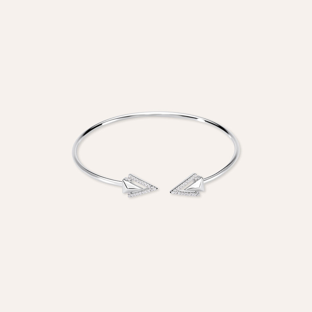 Bangle Silver Shine Argento Rodiato Cubic Zirconia