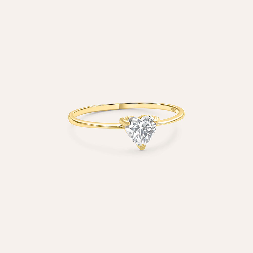 Anello Solitario Claire Oro Giallo Cubic Zirconia - Anelli con Pietre Donna | Stroili