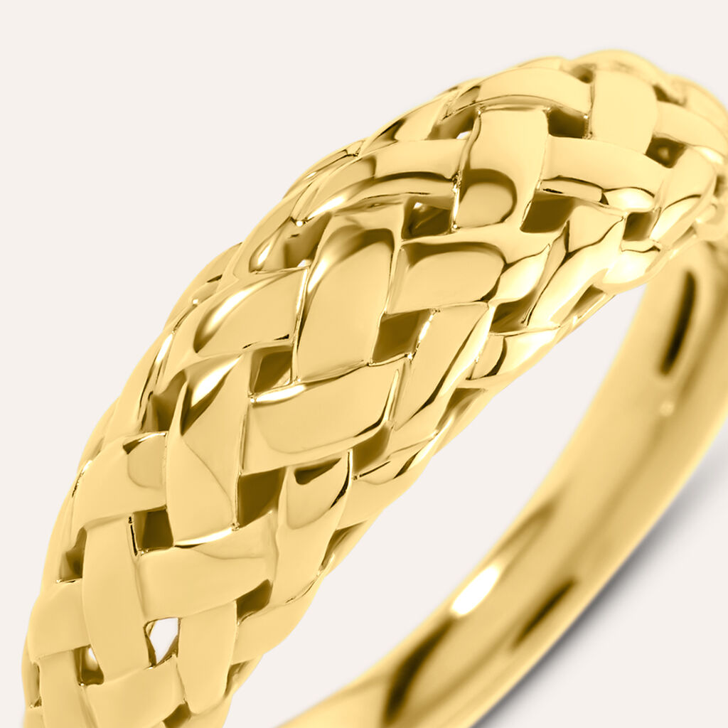 Anello Fascia Desideria Argento Nobile Dorato