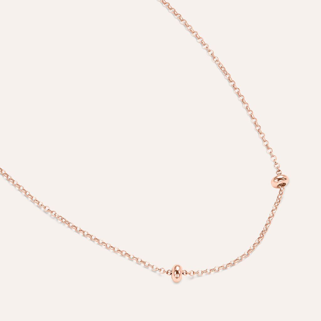 Catenina Love Beats Argento Rosa