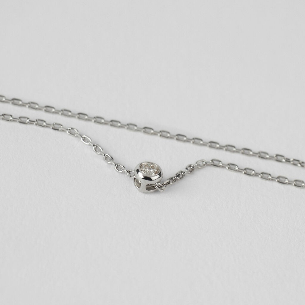 Collana Punto Luce Grace Oro Bianco Diamante - Collane Punto Luce Donna | Stroili