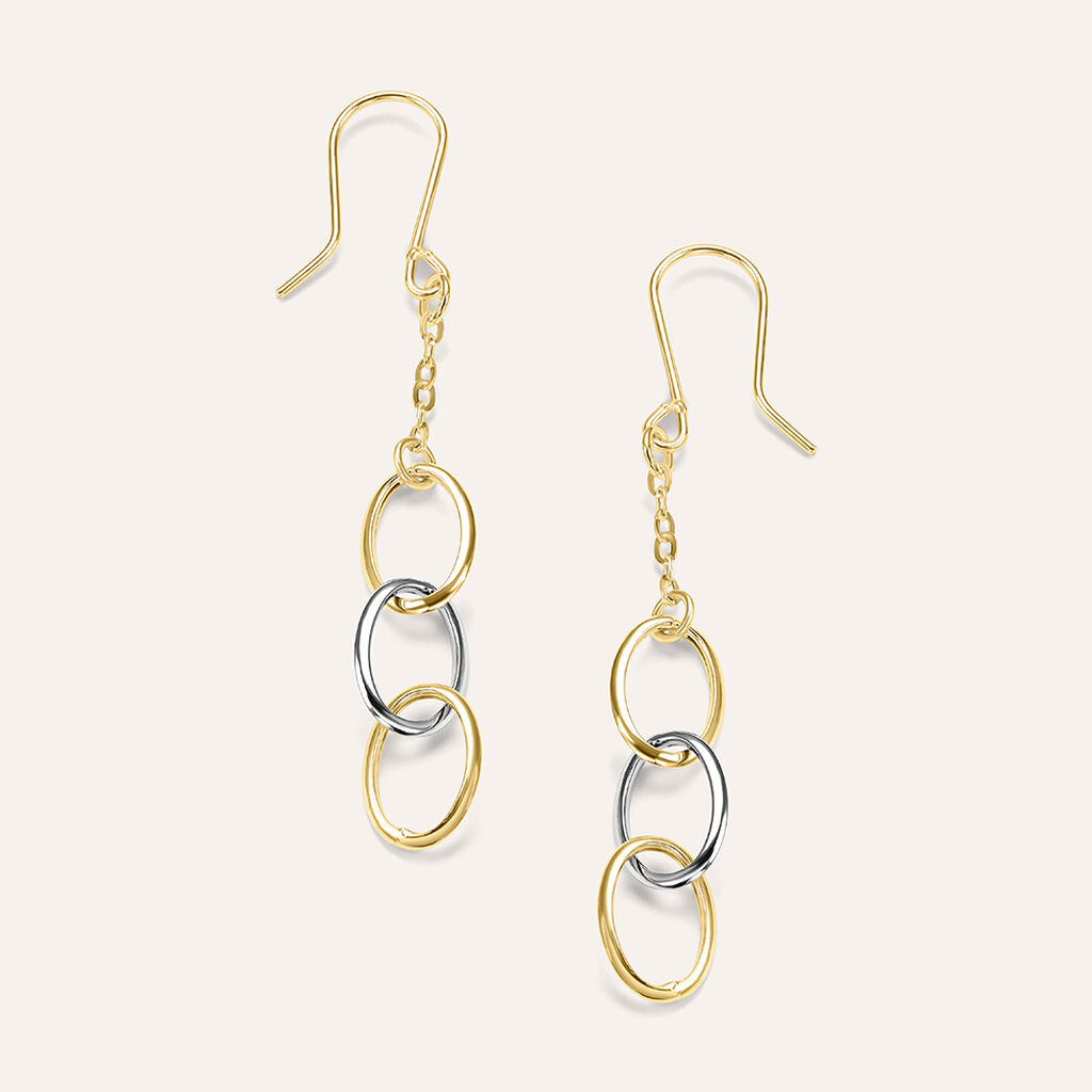 Orecchini Pendenti Beverly Oro Bicolore - Orecchini Pendenti Donna | Stroili
