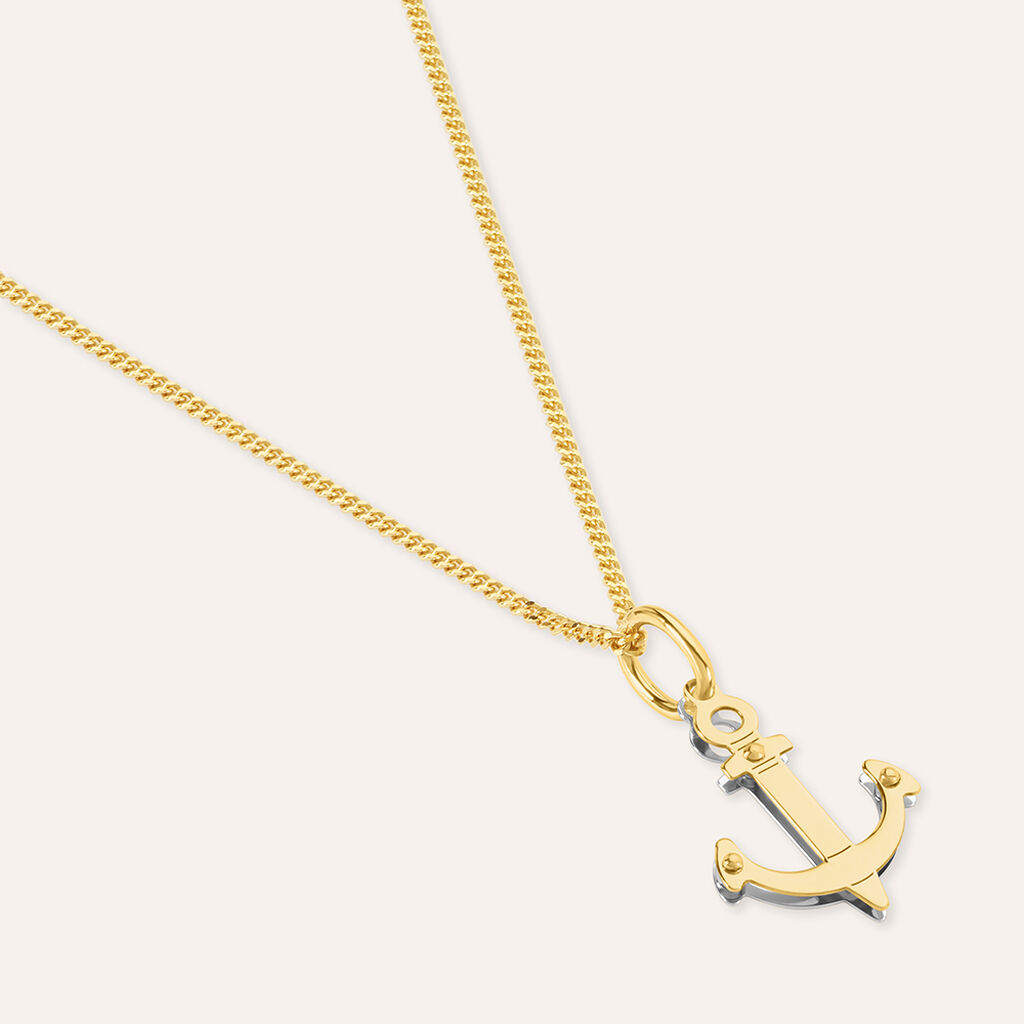 Pendente Oro Uomo Oro Bicolore