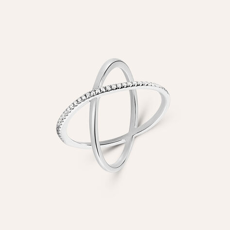 Anello Fantasia Silver Shine Argento Rodiato Cubic Zirconia - Anelli con Pietre Donna | Stroili