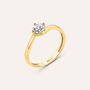 Anello Solitario Claire Oro Giallo Cubic Zirconia