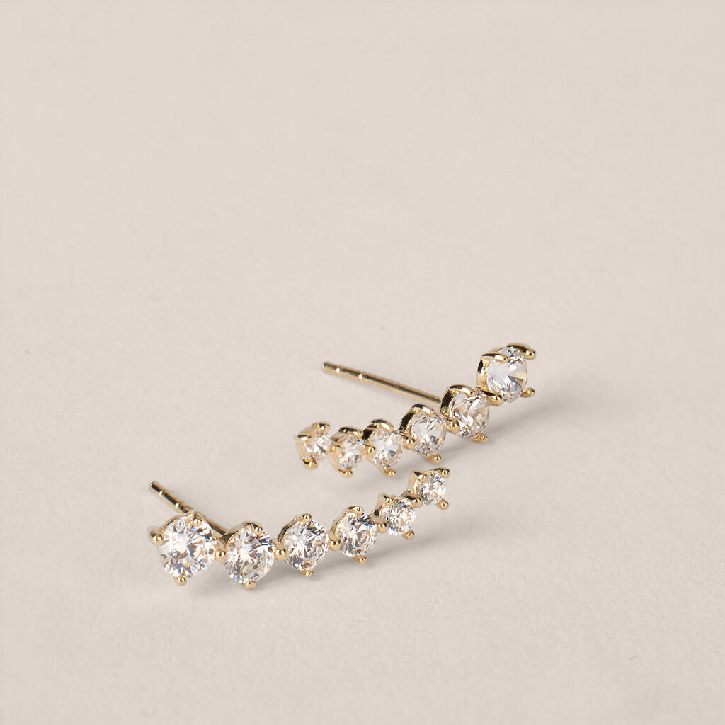 Orecchini Lobo Bon Ton Oro Giallo Cubic Zirconia - Orecchini a Lobo Donna | Stroili