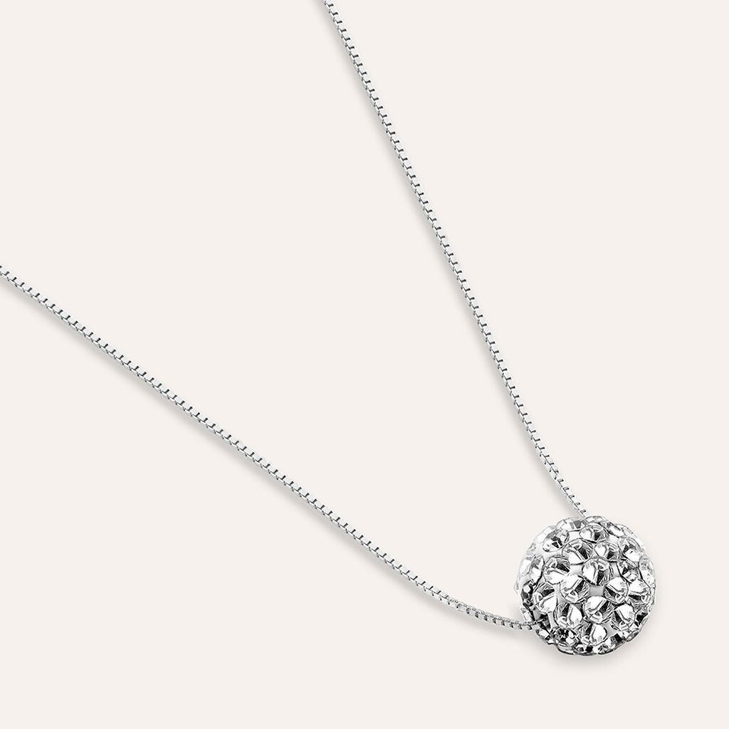 Collana Christelle Oro Bianco Cristallo