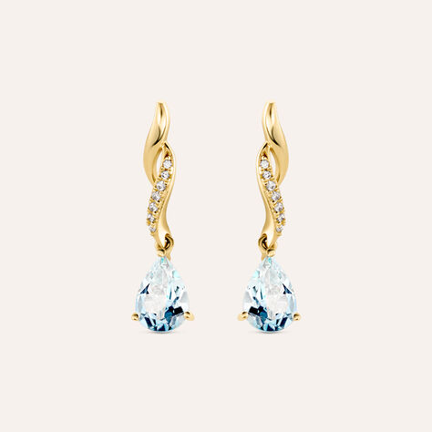 Orecchini Pendenti Am&eacute;lie Oro Giallo Topazio Cubic Zirconia - Orecchini Pendenti Donna | Stroili