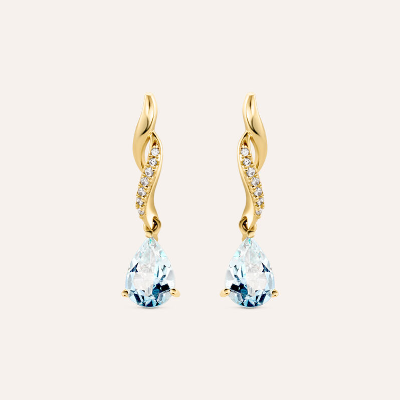 Orecchini Pendenti Am&eacute;lie Oro Giallo Topazio Cubic Zirconia - Orecchini Pendenti Donna | Stroili