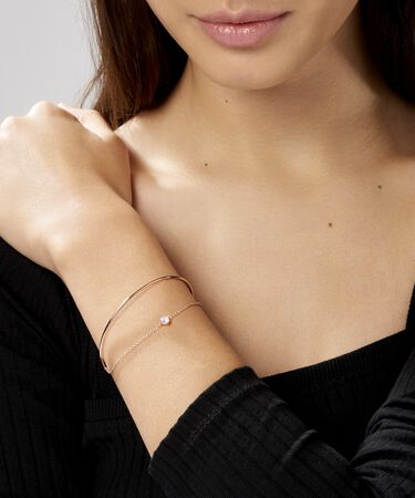 Bangle Silver Elegance Argento Rosa Cubic Zirconia