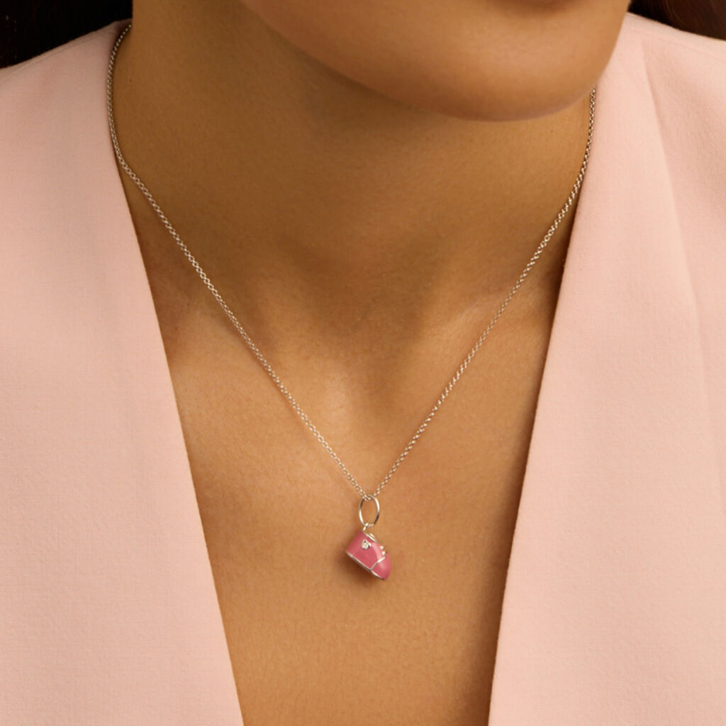 Pendente Love Beats Argento Rodiato Cubic Zirconia