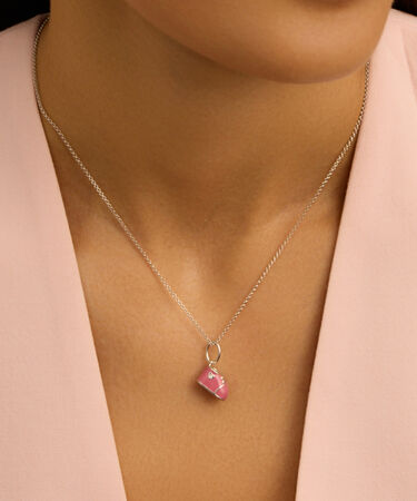 Pendente Love Beats Argento Rodiato Cubic Zirconia