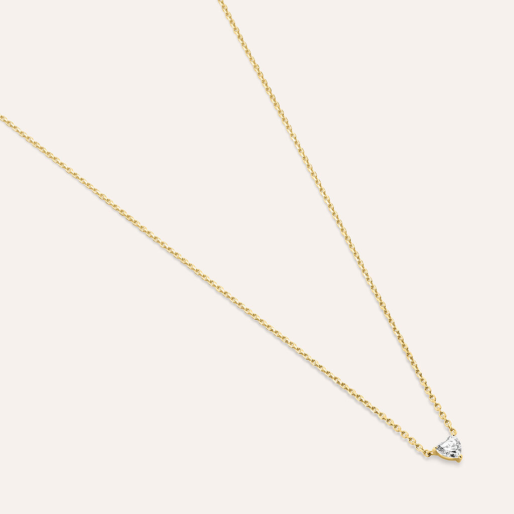 Collana Punto Luce Claire Oro Giallo Cubic Zirconia