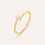 Anello Semi-eternity Silver Glow Argento Dorato Cubic Zirconia