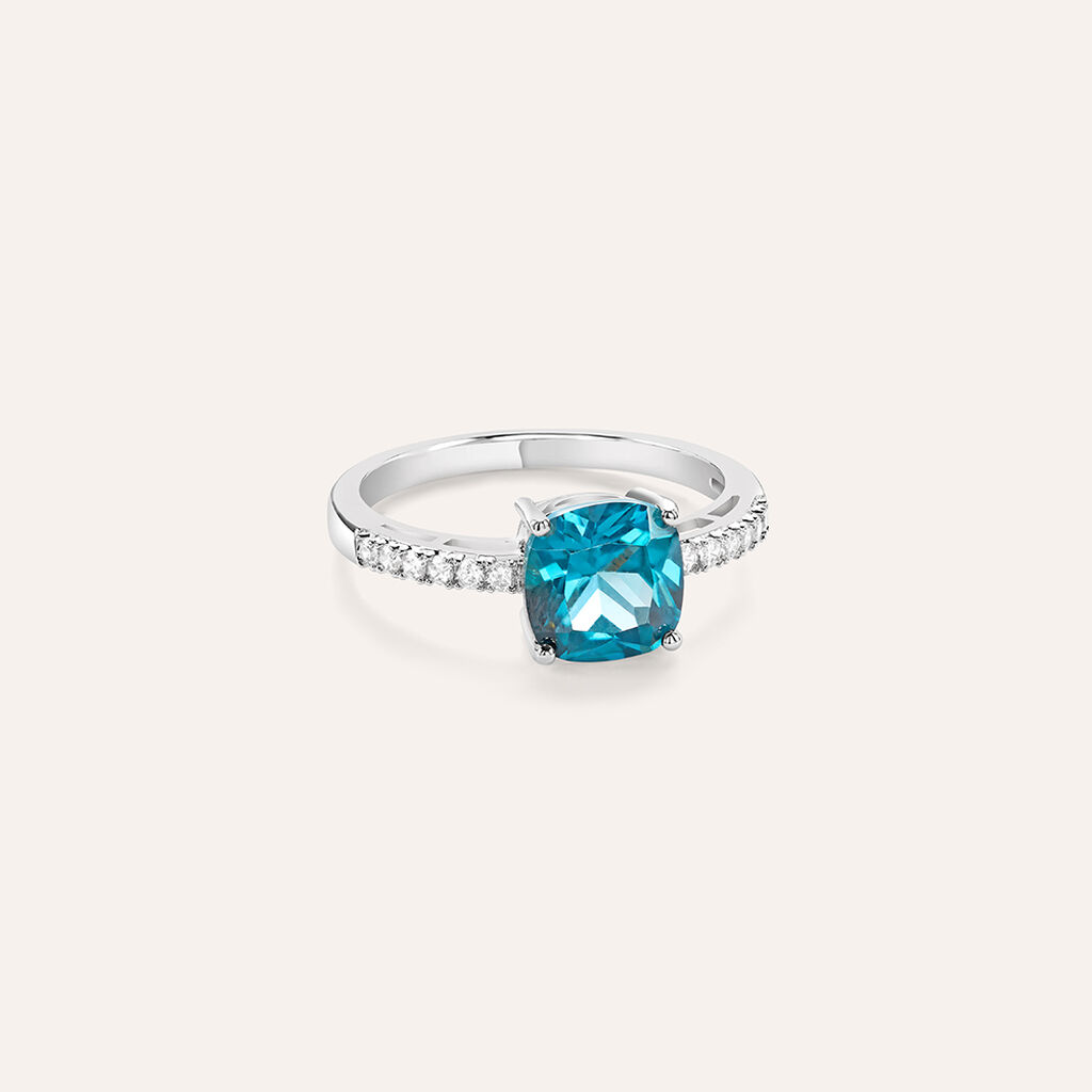 Anello Solitario Silver Rainbow Argento Rodiato Cubic Zirconia - Anelli con Pietre Donna | Stroili