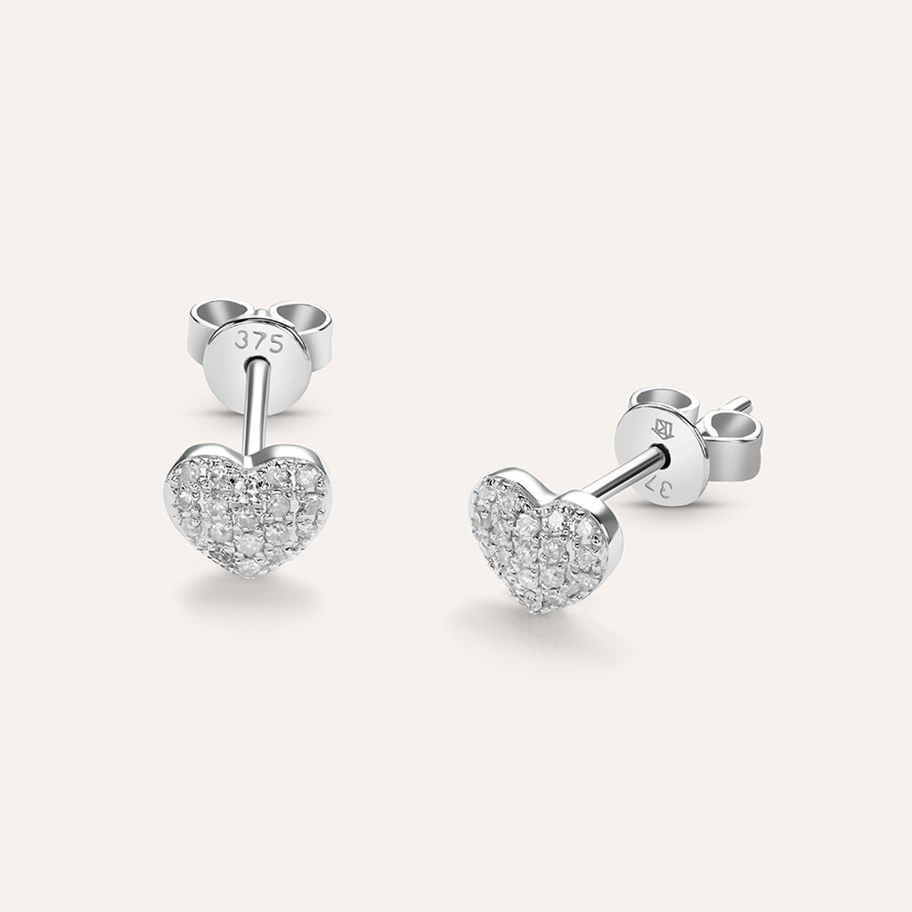 Orecchini Lobo Sophia Oro Bianco Diamante