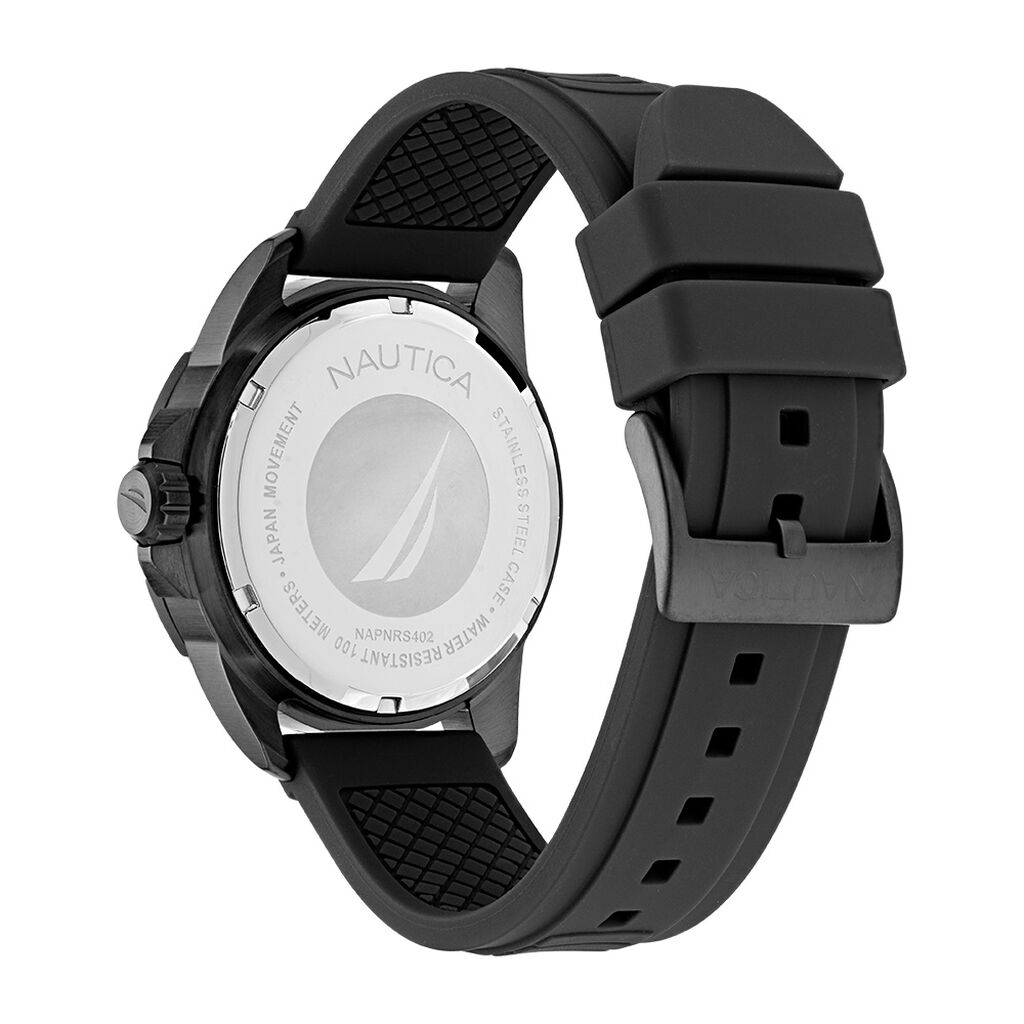 Nautica Key Biscayne – Orologio Uomo Al Quarzo Con Cassa 46mm E Doppio Cinturino (Acciaio E Silicone Nero) - 2