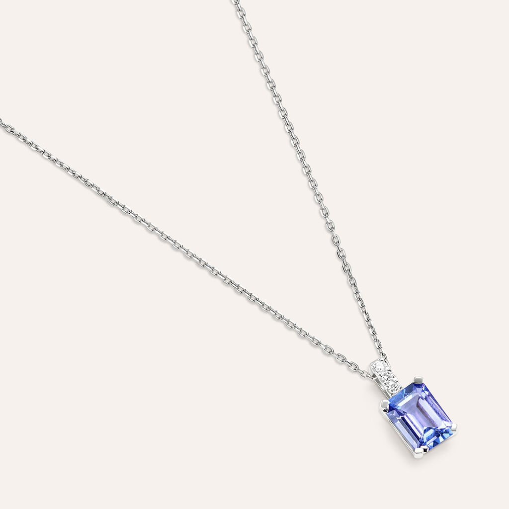 Collana Jasmine Oro Bianco Tanzanite Diamante - Collane Donna | Stroili