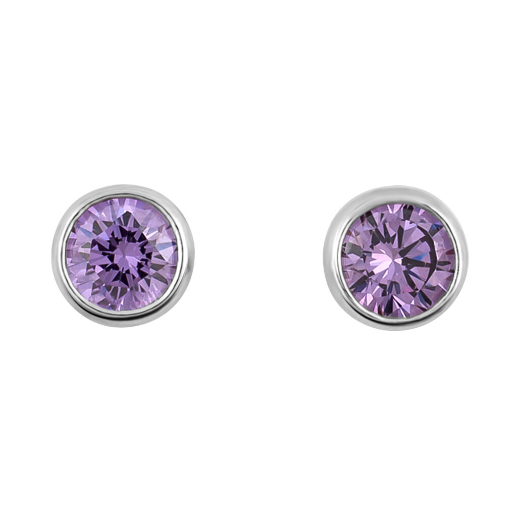 Orecchini Lobo Punto Luce Silver Rainbow Argento Rodiato Cubic Zirconia