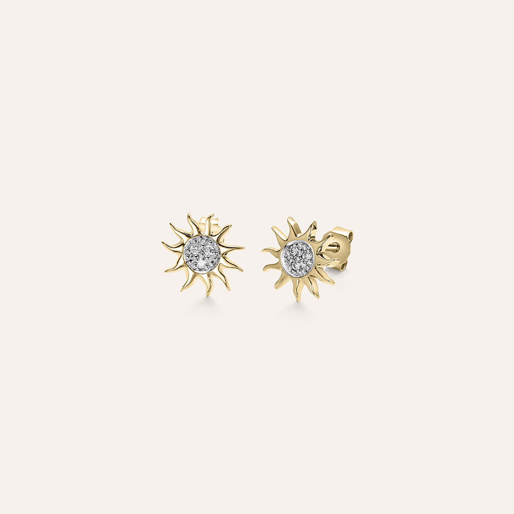 Orecchini Lobo Golden Dream Placcato Oro Giallo Cubic Zirconia - Orecchini a Lobo Donna | Stroili