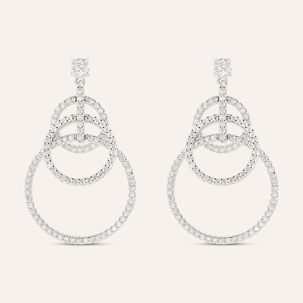 Orecchini Pendenti Silver Shine Argento Rodiato Cubic Zirconia