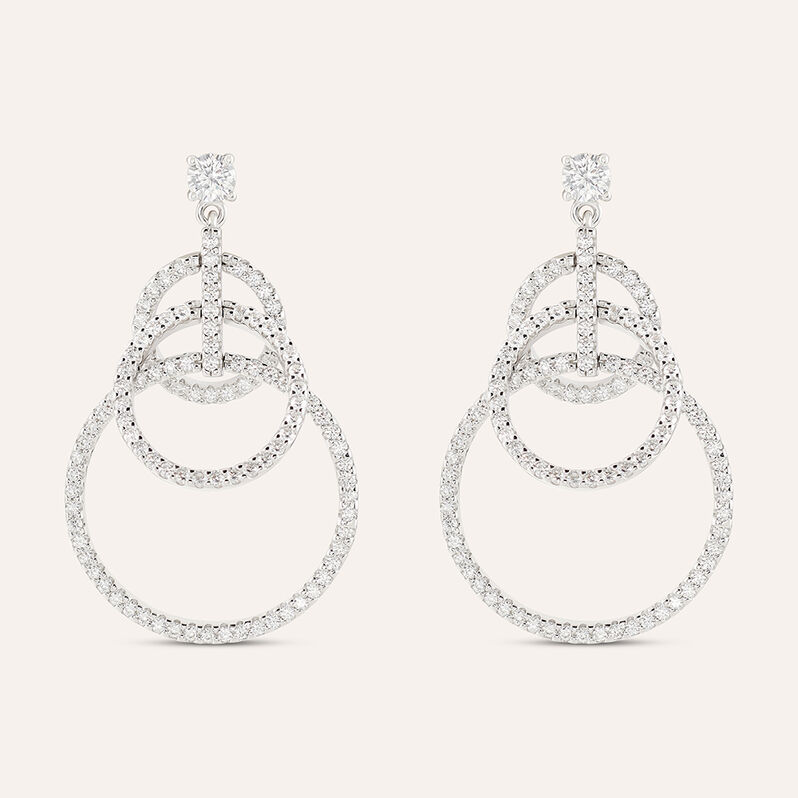 Orecchini Pendenti Silver Shine Argento Rodiato Cubic Zirconia - Orecchini Pendenti Donna | Stroili