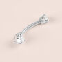 Piercing Ombelico Punto Luce Bon Ton Oro Bianco Cubic Zirconia