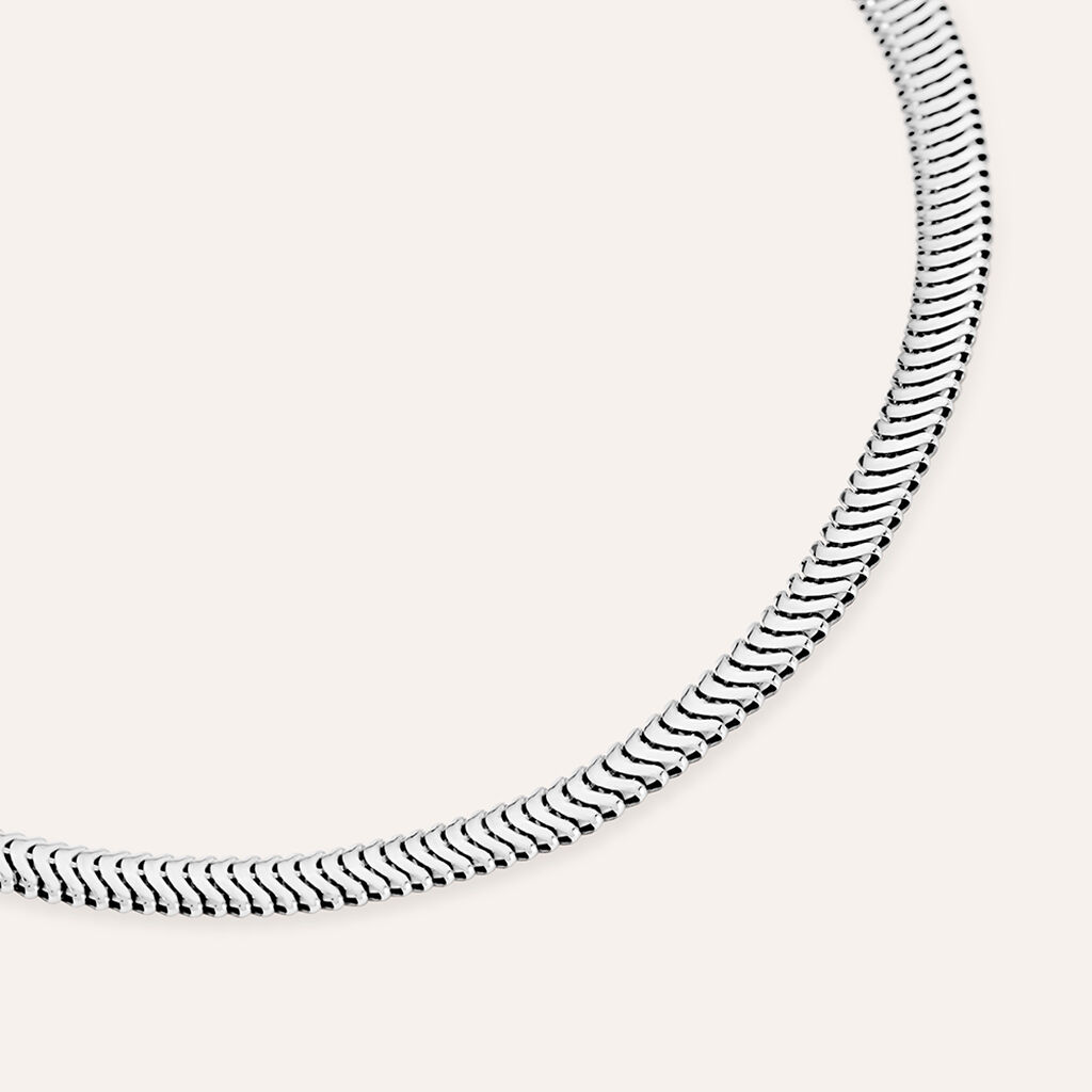 Bracciale Catena Gentleman Argento Rodiato