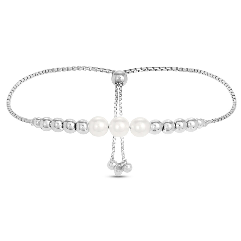 Bracciale Silver Pearls Argento Rodiato Perla sintentica