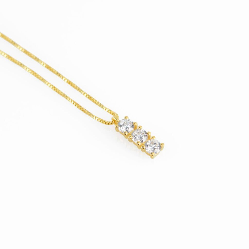 Collana Trilogy Claire Oro Giallo Cubic Zirconia - Collane Donna | Stroili