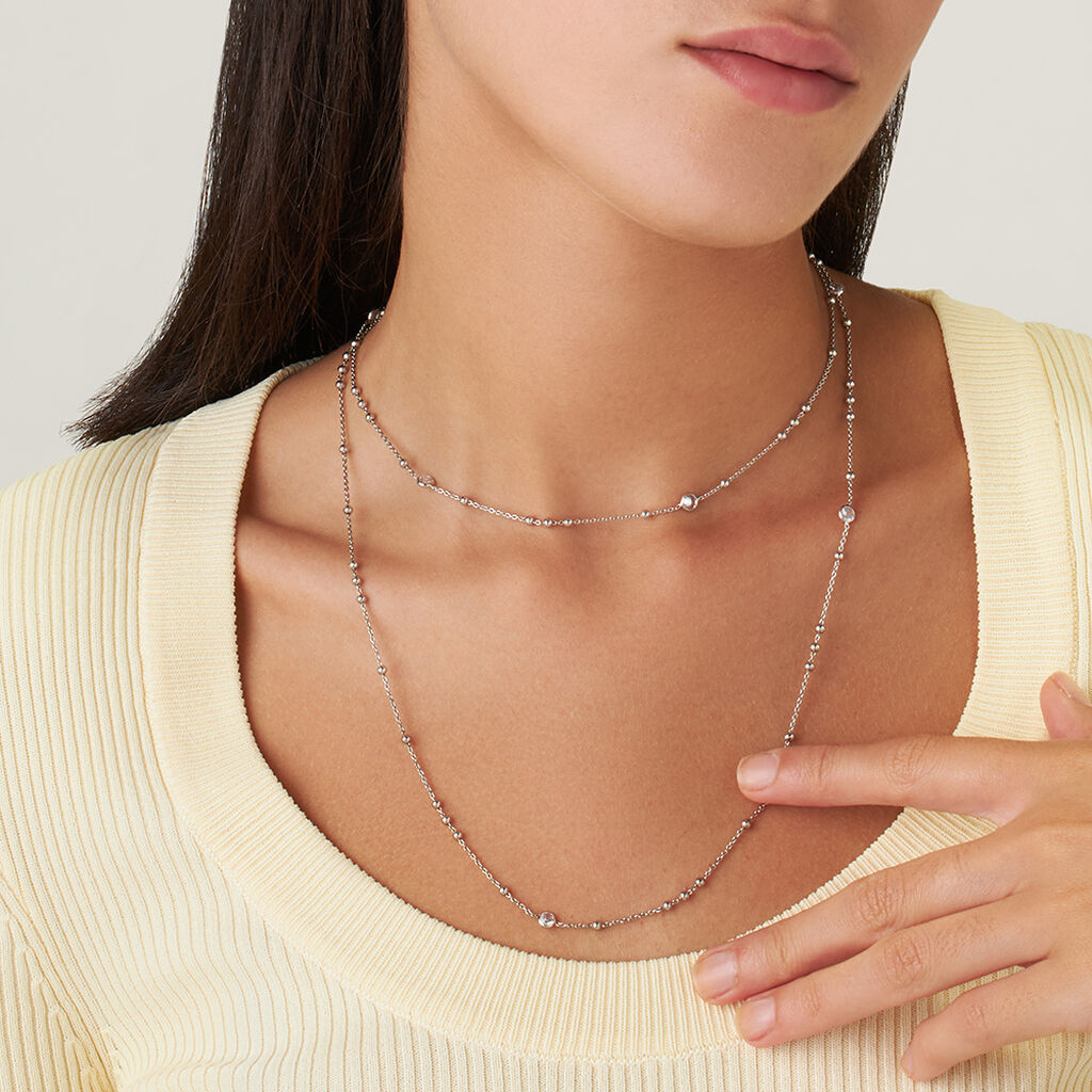 Collana Silver Elegance Argento Rodiato Cubic Zirconia - Collane Donna | Stroili